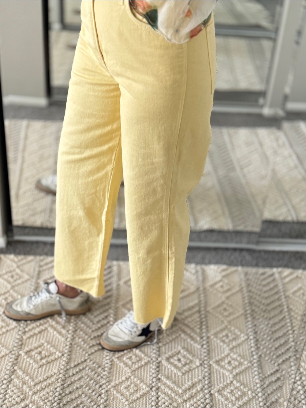 Veronica Beard Taylor Crop Wide Leg High Waist Pants Jeans
